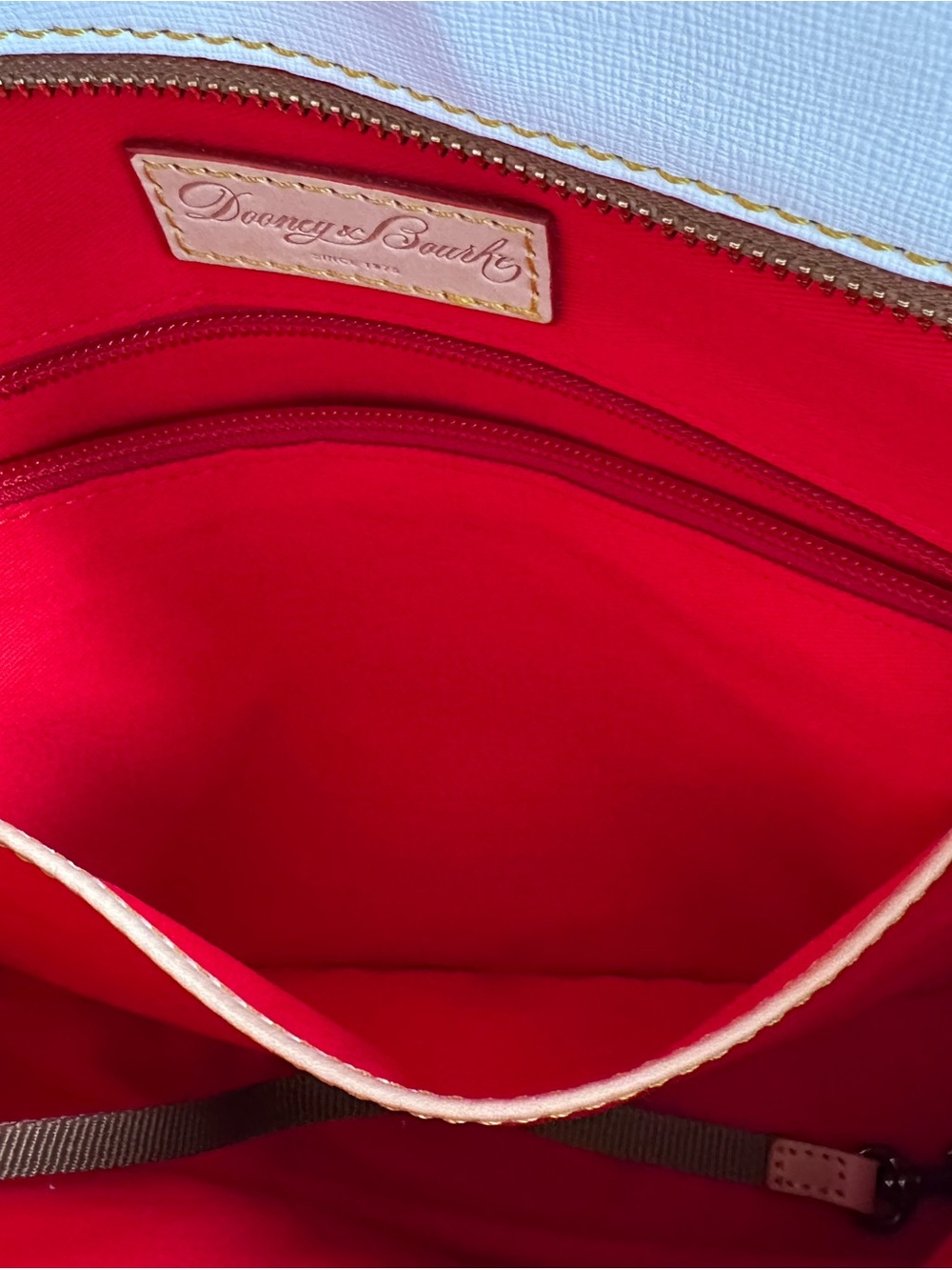 Dooney & Bourke Maddie Shoulder Bag with Tassel. White Saffiano Leather - Picture 16 of 16